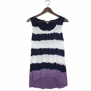 DESIGN HISTORY Tie Dye Hi-Lo Hem Viscose Tank Top
